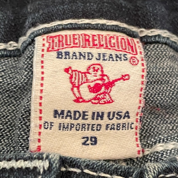 True Religion Skinny Jeans  #112790 Size 29, Swarovski Crystals, USA 99% Cotton - Picture 4 of 12
